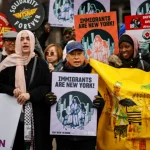 Immigrants protest