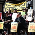 protesting for scools funding