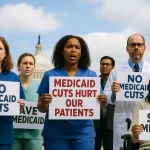 No Cut Medicaid people with signs