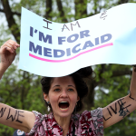 Protester Medicaid cut